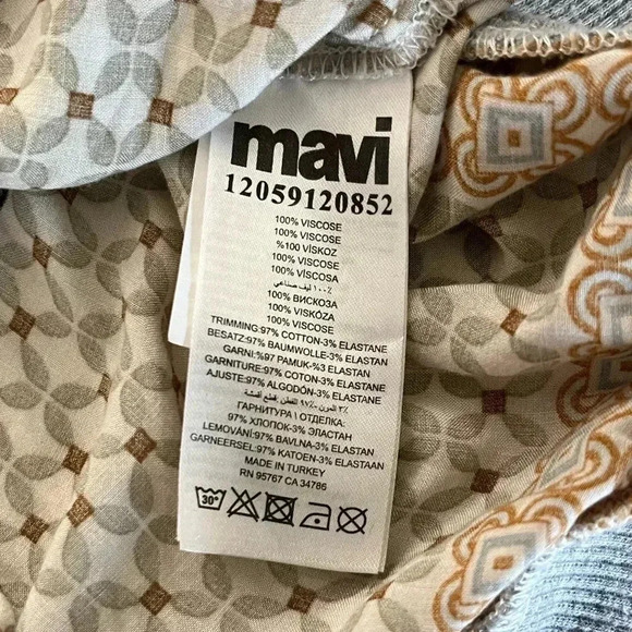 Mavi/ Button up blouse/ Grey elasticized waistband/ Size US S - Picture 12 of 15